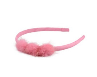 Bandeaux de cheveux Mink Pom Pom