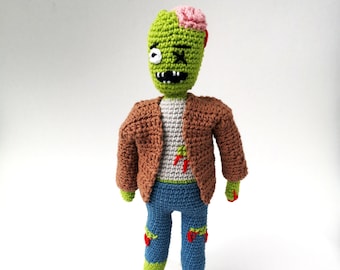 Crochet Pattern Zé the Zombie Amigurumi Doll / Crochet toy / crochet tutorial / Instant PDF download