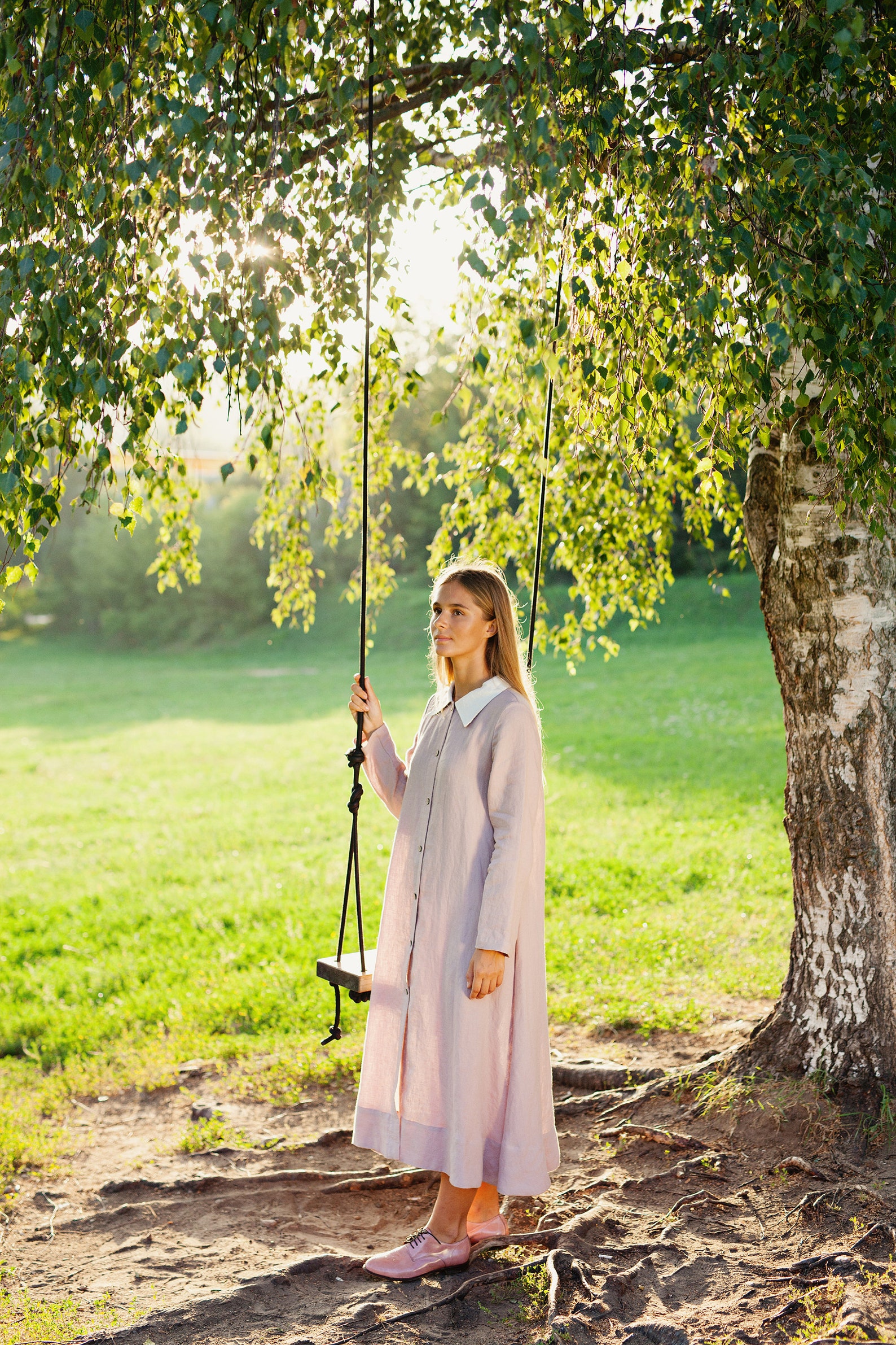 Lilac Linen Shirt Dress Maxi Aline Dress Winter Linen Coat Etsy