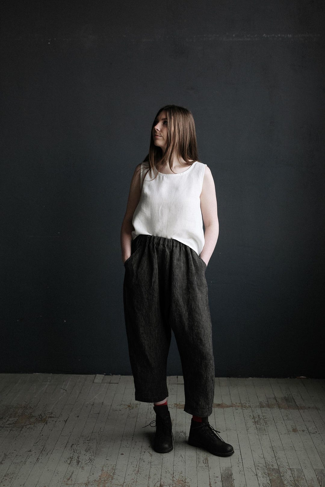 SWEET HARMONY BLACK WOVEN PANTS main image 1