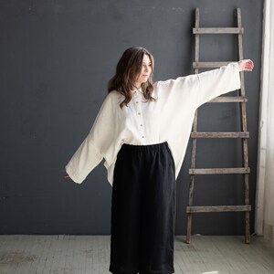Khaki Linen Wide Leg Boho Palazzo Culottes main image 1