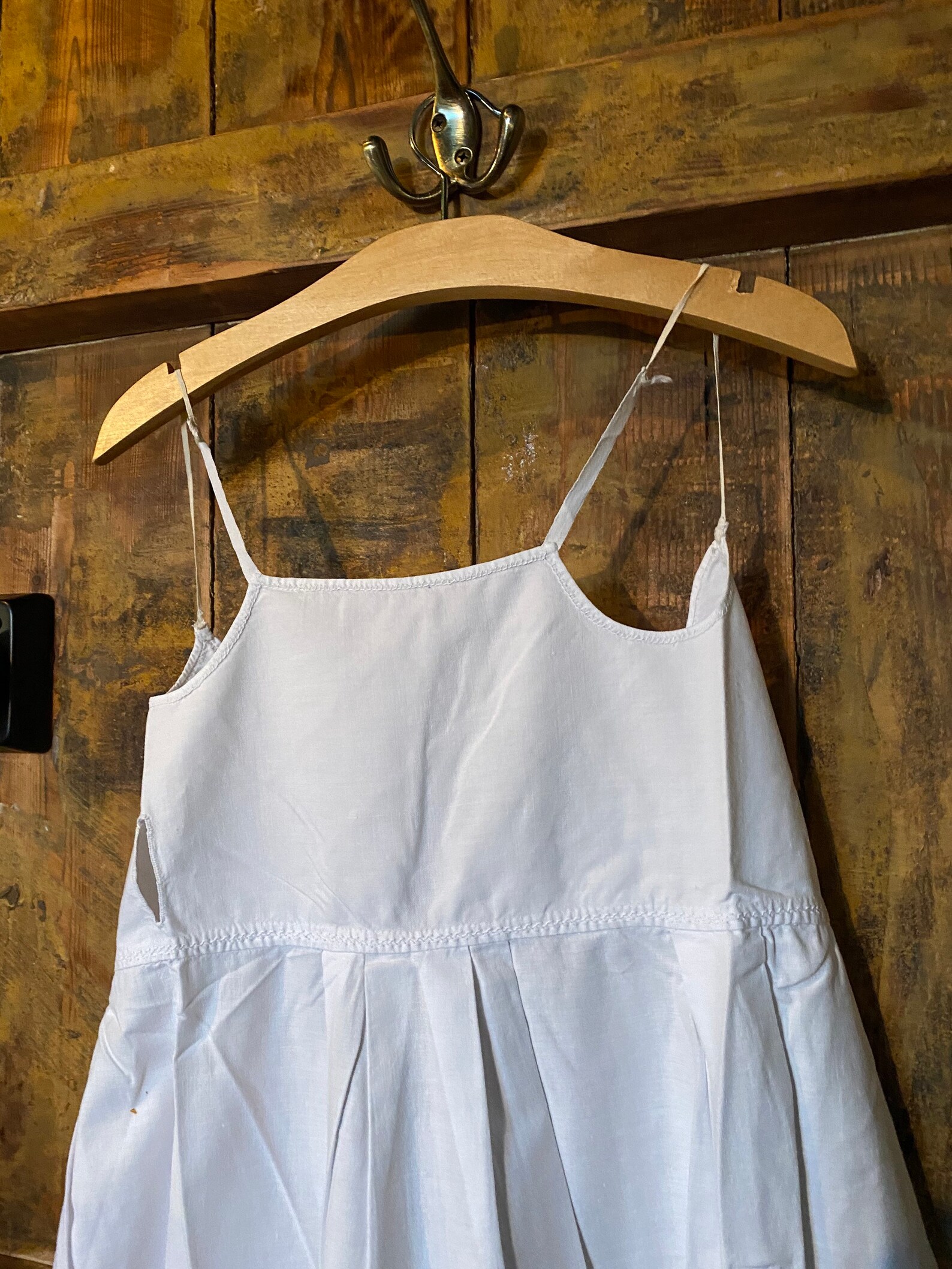 Vintage Victorian/ Edwardian white cotton Pinafore Dress Etsy