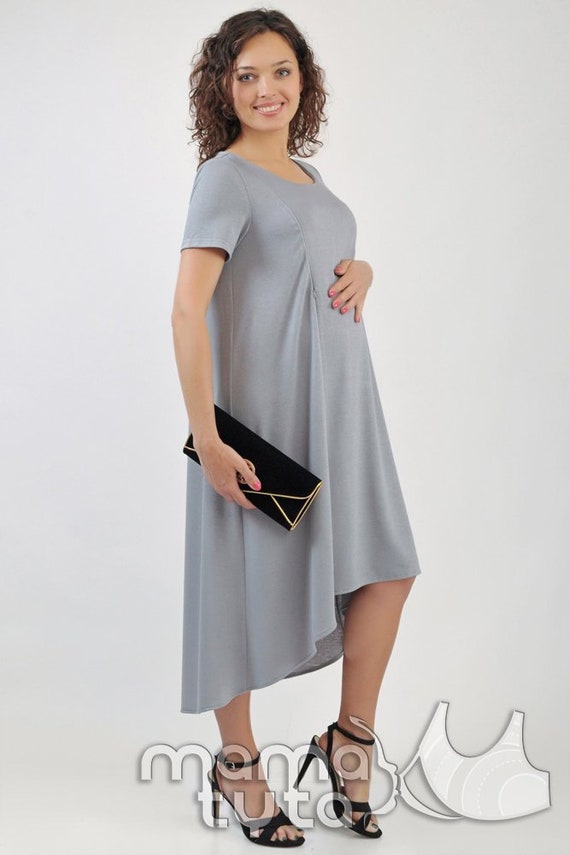 Evening Oversize Dress Breastfeeding Gray Cocktail Dress Etsy
