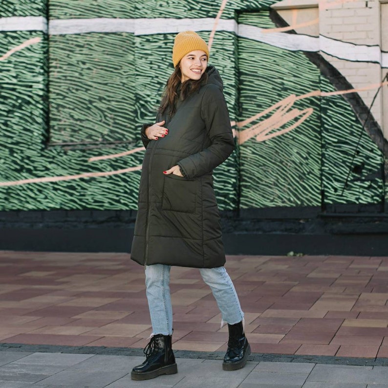 Green Baby wearing winter coat 4in1 Babywearing coat Etsy