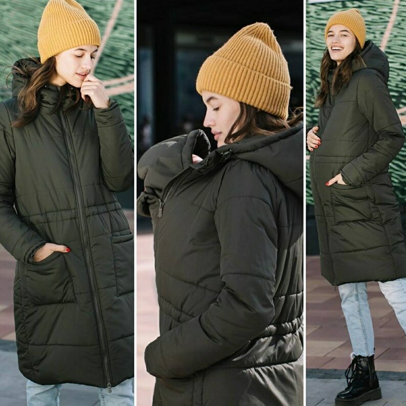 Green Baby wearing winter coat 4in1 Babywearing coat Etsy