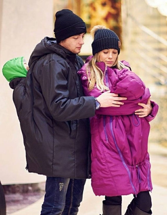 mens babywearing coat