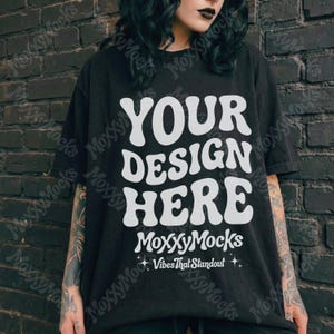 Comfort Colors 1717 T-shirt Mockup Bundle, Goth-skjorta Mockup Bundle, Alternativ modellmockup, Gotisk Grunge-t-shirt, Scenecore-skjortmockup