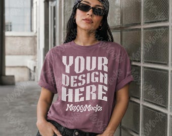 Comfort Colors 1717 Mockup Bundle, Streetwear Tshirt Mockup, Trendy Y2K Aesthetic, Alternative Fashion Oversized CC1717 Streetwear Mock Ups