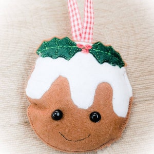 Set of 3 Christmas puddings Christmas tree hanging decoration ornaments image 2