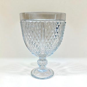 XXL Large Vintage Glass Fruit Bowl / Candy Bowl Diamond Points - Pasabahce Turkey Crystal Bowl Ariana Circle