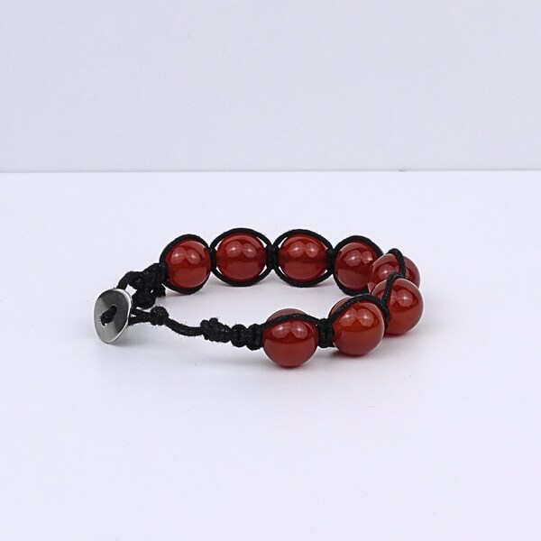 Carnelian Shamballa Bracelet