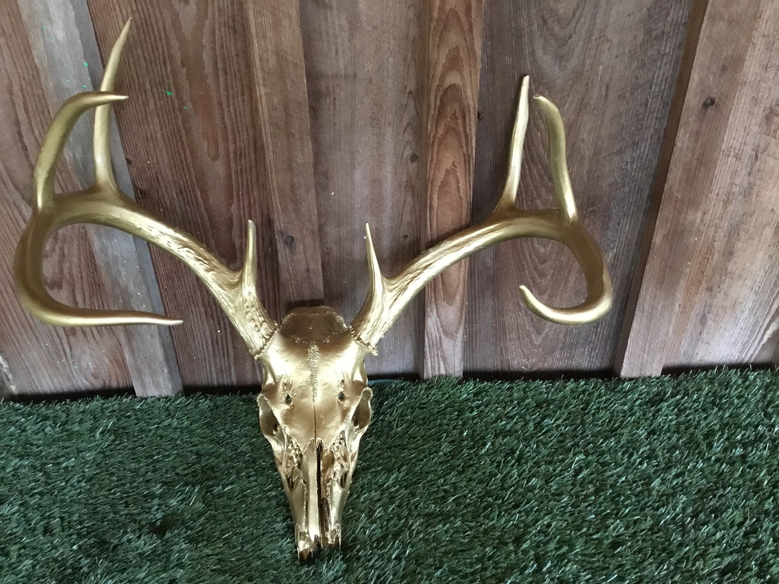 Beautiful Gold Chrome Deer Skull Very Unique . Etsy