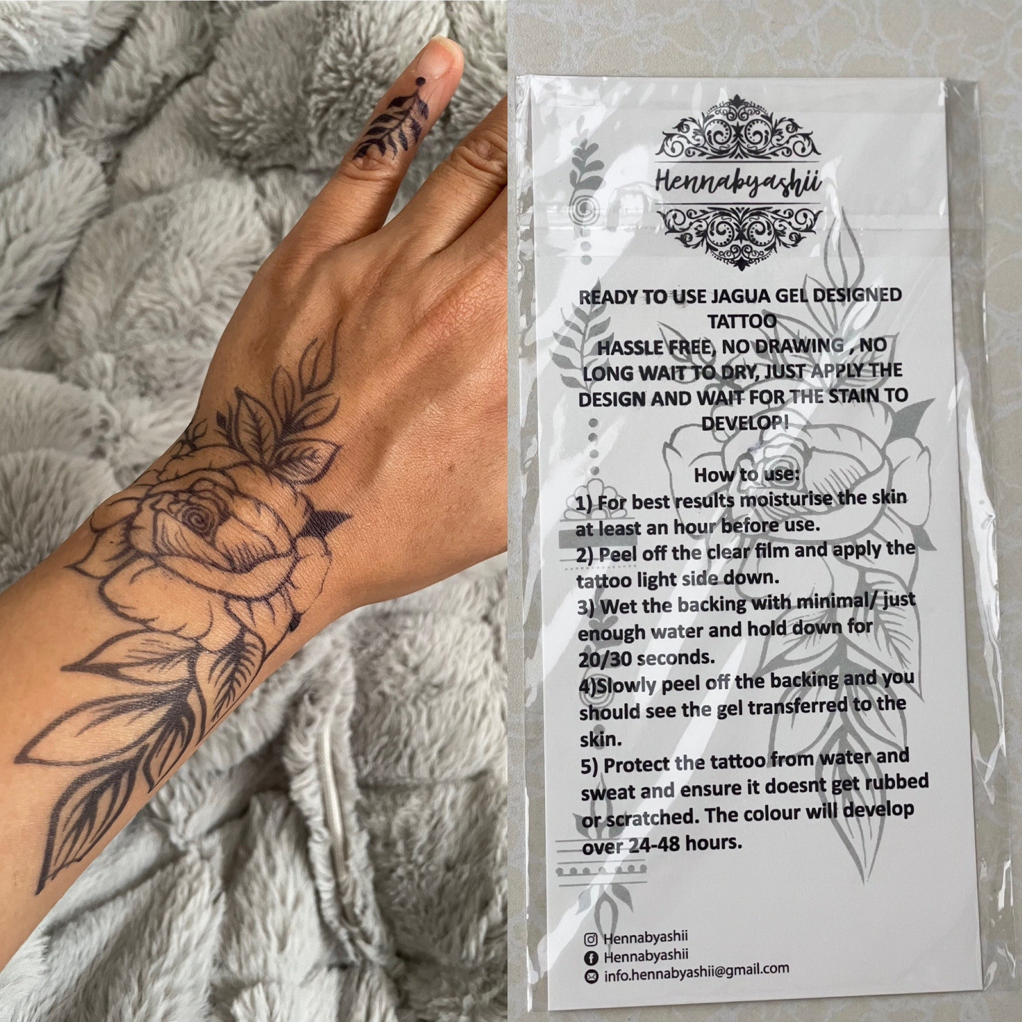 White Henna Stickers Mehndi Flower Hand Womens Tattoo Kit Wedding Shadi  Lace Art 