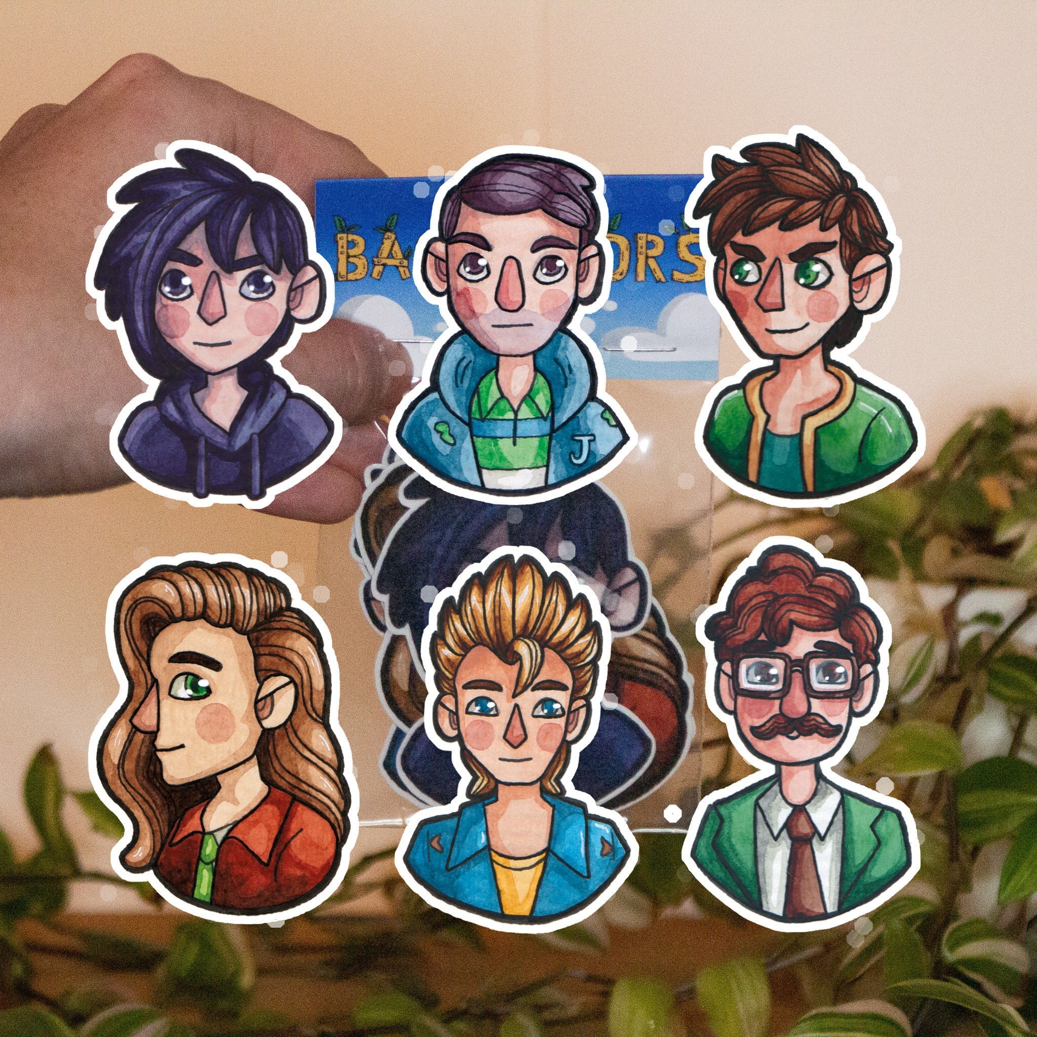A little late - but my friend and I made Stardew Valley Valentines charms  featuring all the bachelors and bachelorettes in their regular outfits and  wedding gear! ^_^ : r/StardewValley