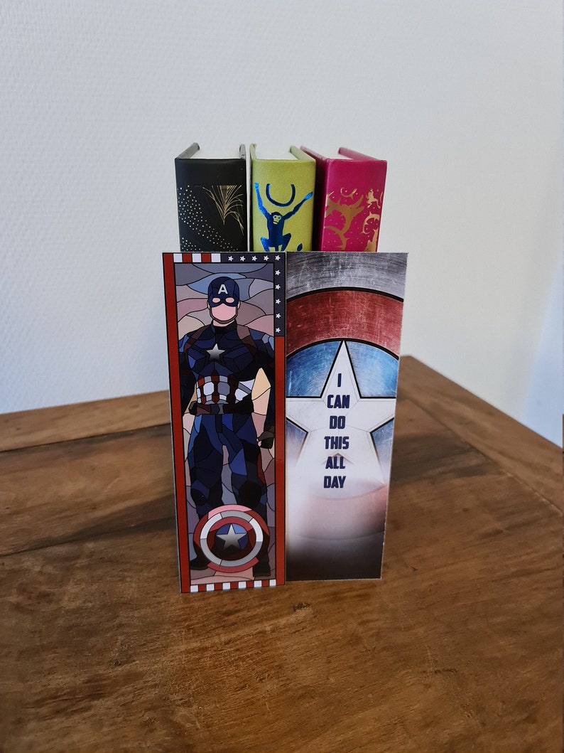 Captain America Marvel Bookmark The Avengers | Etsy