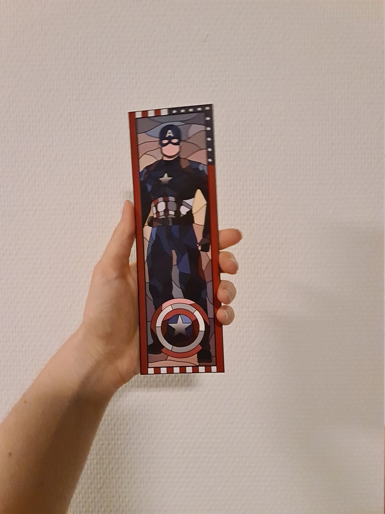 Captain America Marvel Bookmark The Avengers | Etsy