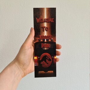 Jurassic Park Bookmark Steven Spielberg Welcome to Jurassic | Etsy