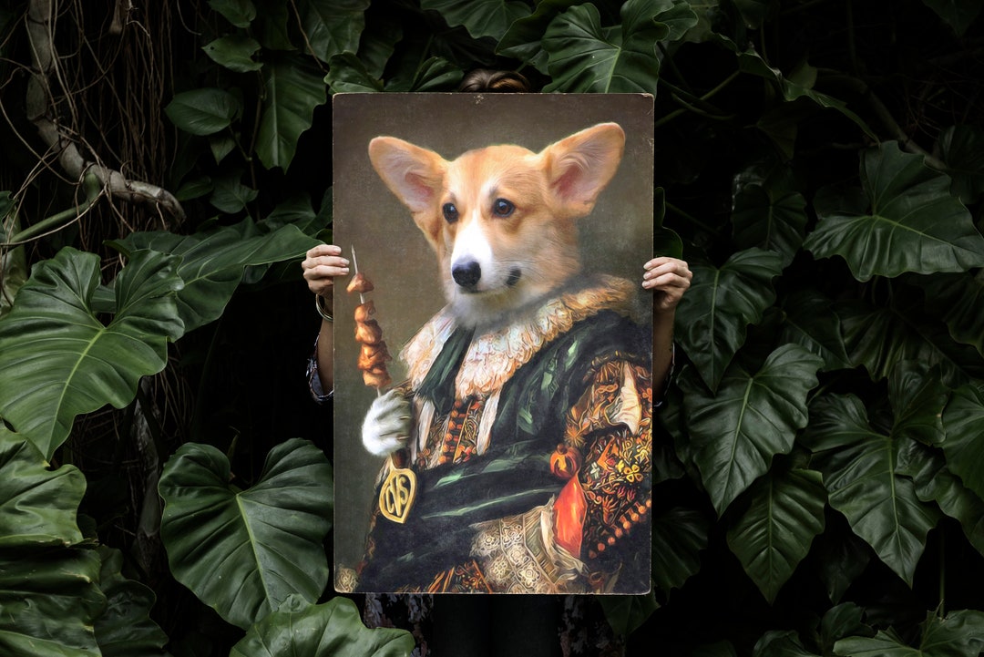 Digital Printable Victorian Pet Portraits Custom Antique Etsy