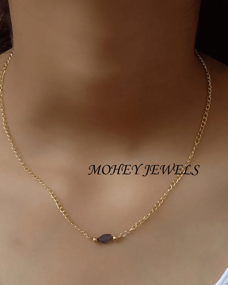 Natural Labradorite Necklace,Chain Necklace,February Birthstone Necklace,Sterling Silver Necklace,14 K Gold,Rose Gold Necklace,Gift For Her
