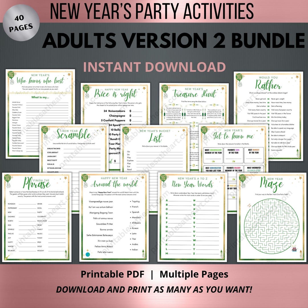 Ultimate NYE Party Games, Activities for Adults Edition 2 | Fun ...