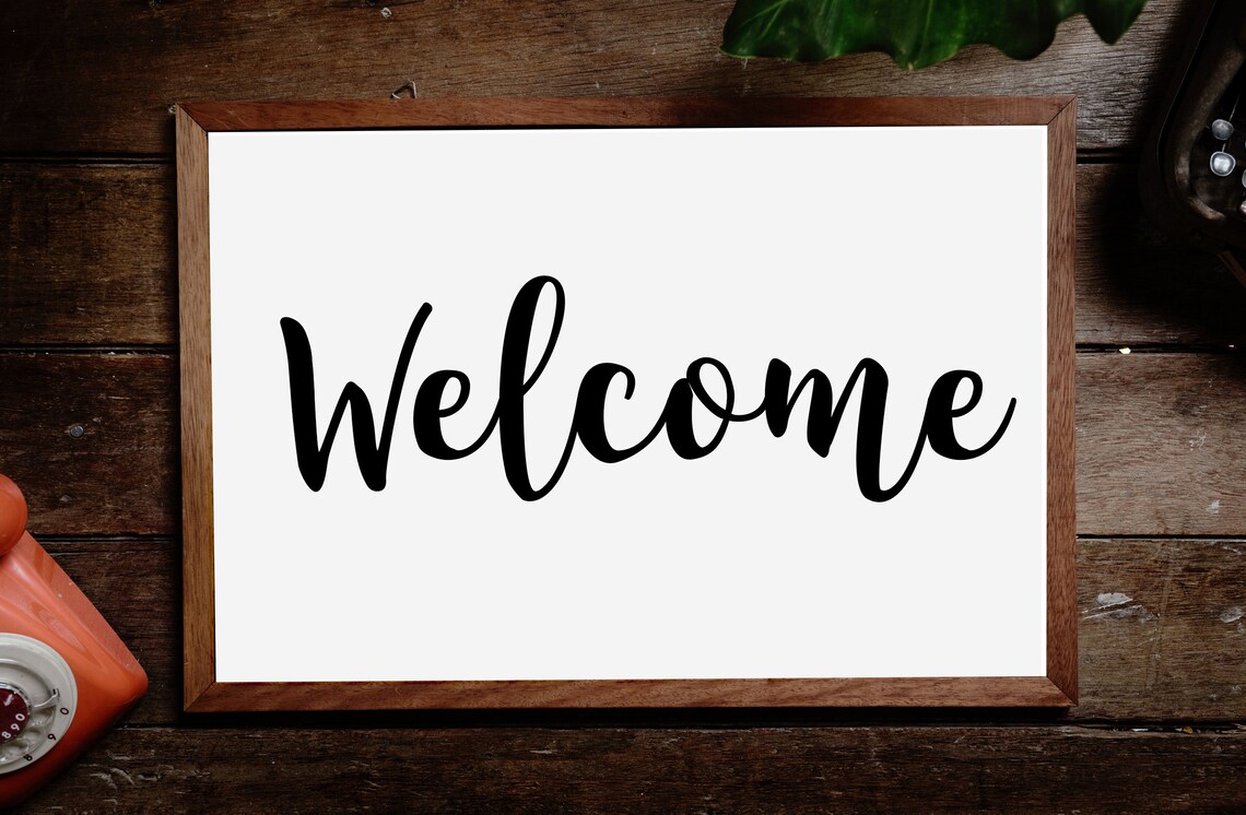 Welcome Poster Welcome Printable Rustic Welcome Sign Simple | Etsy UK