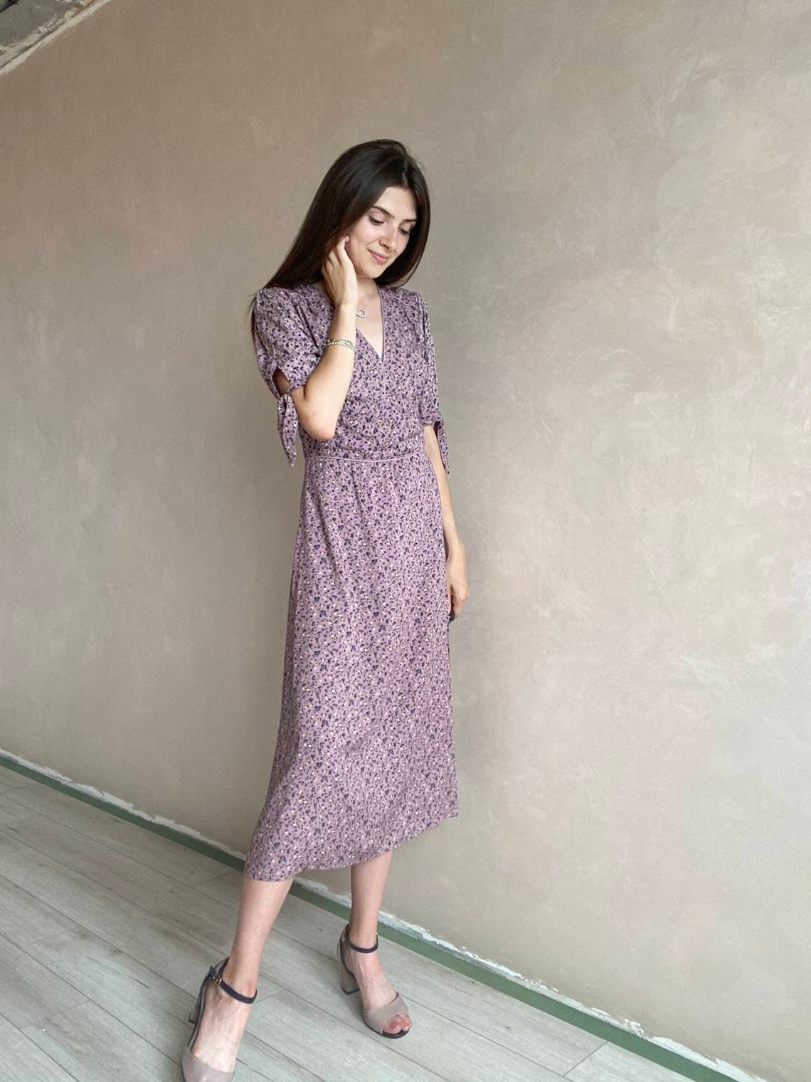 Womens summer viscose dresses dress floral summermidi Etsy