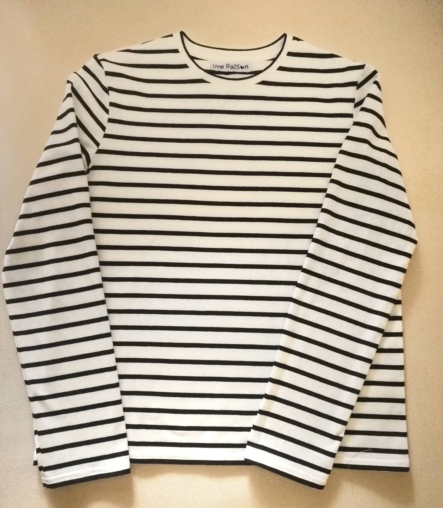 Womens Breton Shirt Striped Blouse Black and White Striped - Etsy UK