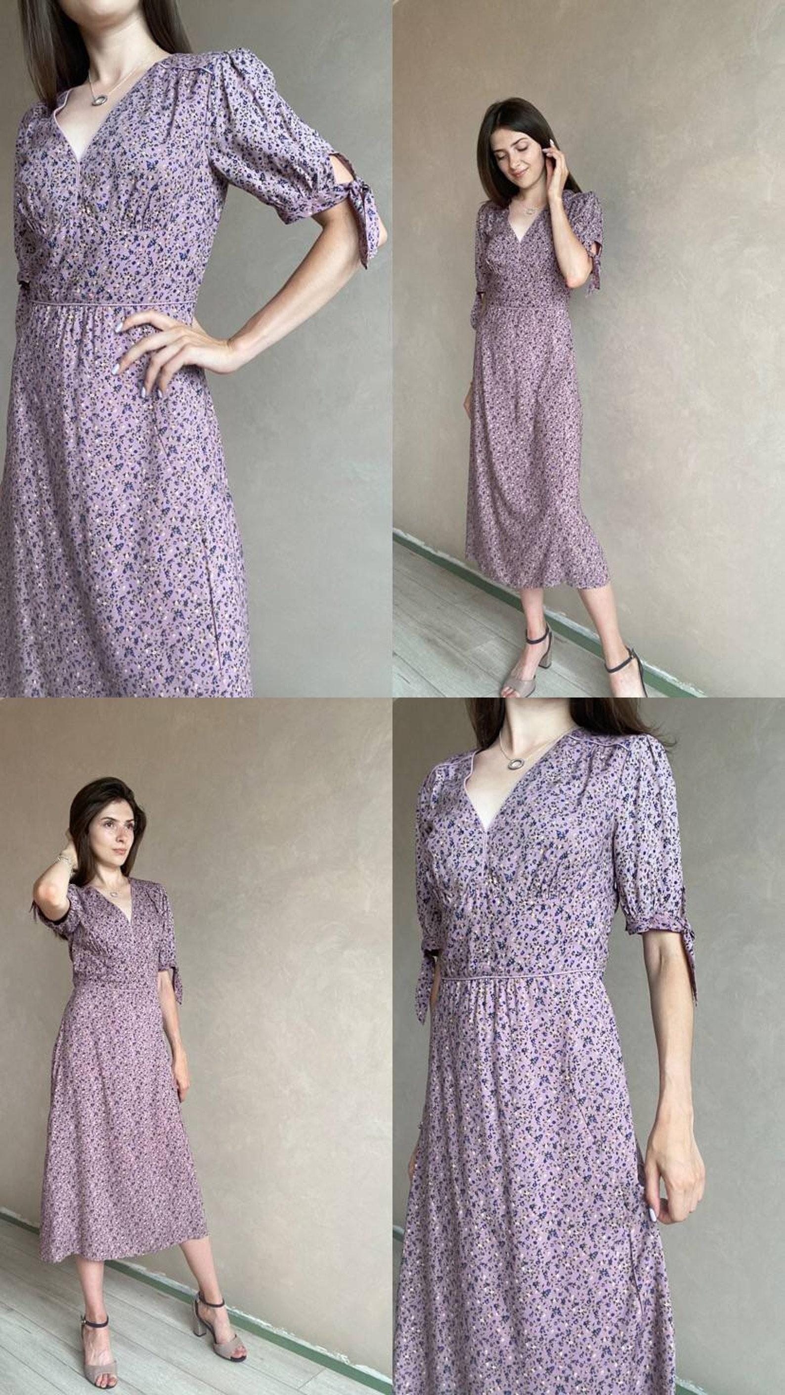 Womens summer viscose dresses dress floral summermidi Etsy