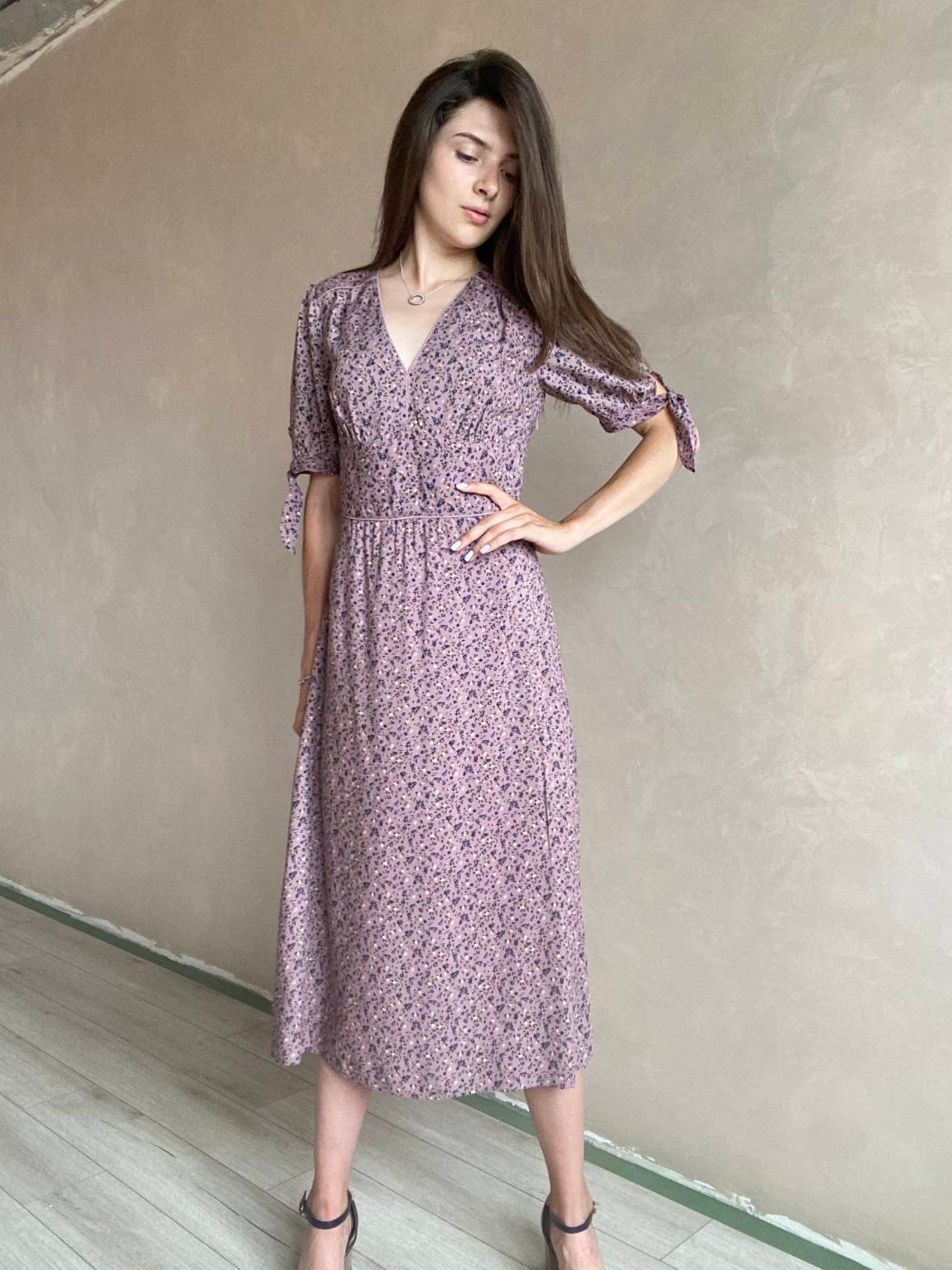 Womens summer viscose dresses dress floral summermidi Etsy