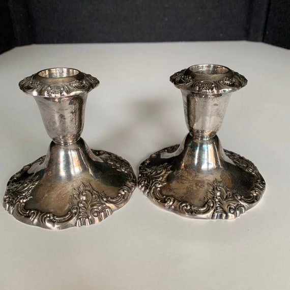 Wallace sterling candle holders store