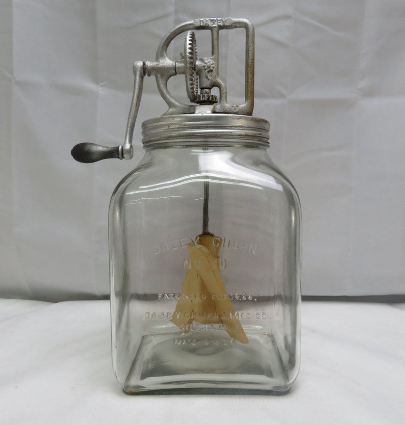 Antique Dazey Glass Butter Churn Number 80 Patented Feb Etsy