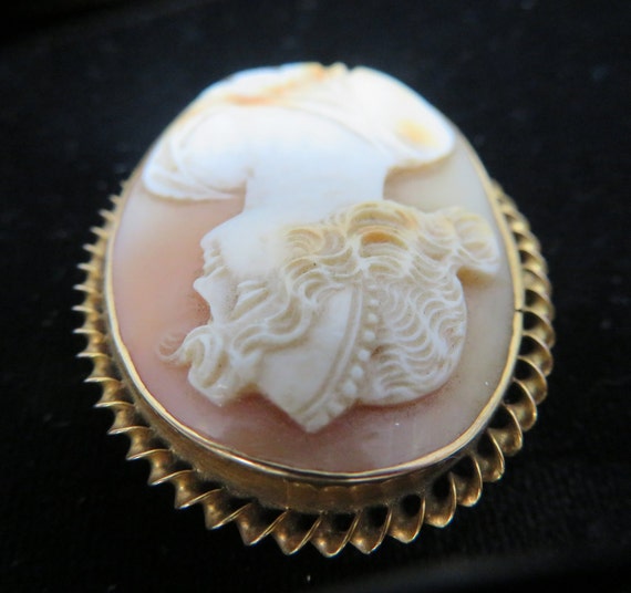 Cameo Brooch set in 10 kt gold - image 5