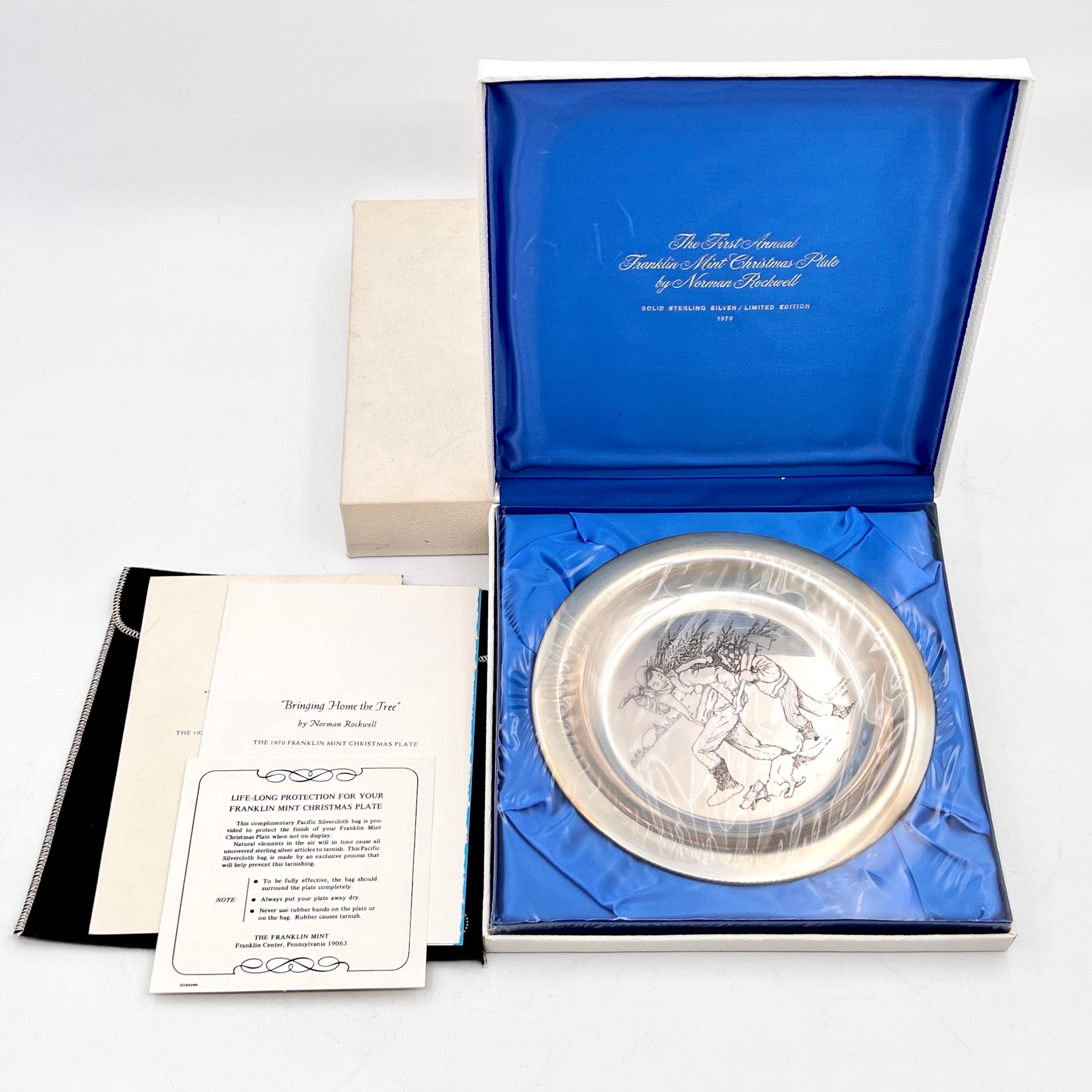 Franklin Mint Silver Plates Norman Rockwell - Etsy