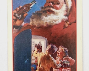 Vintage 1991 Coca-Cola Coupon Seasons Greetings Santa Clause Nat Geo Christmas Postcard