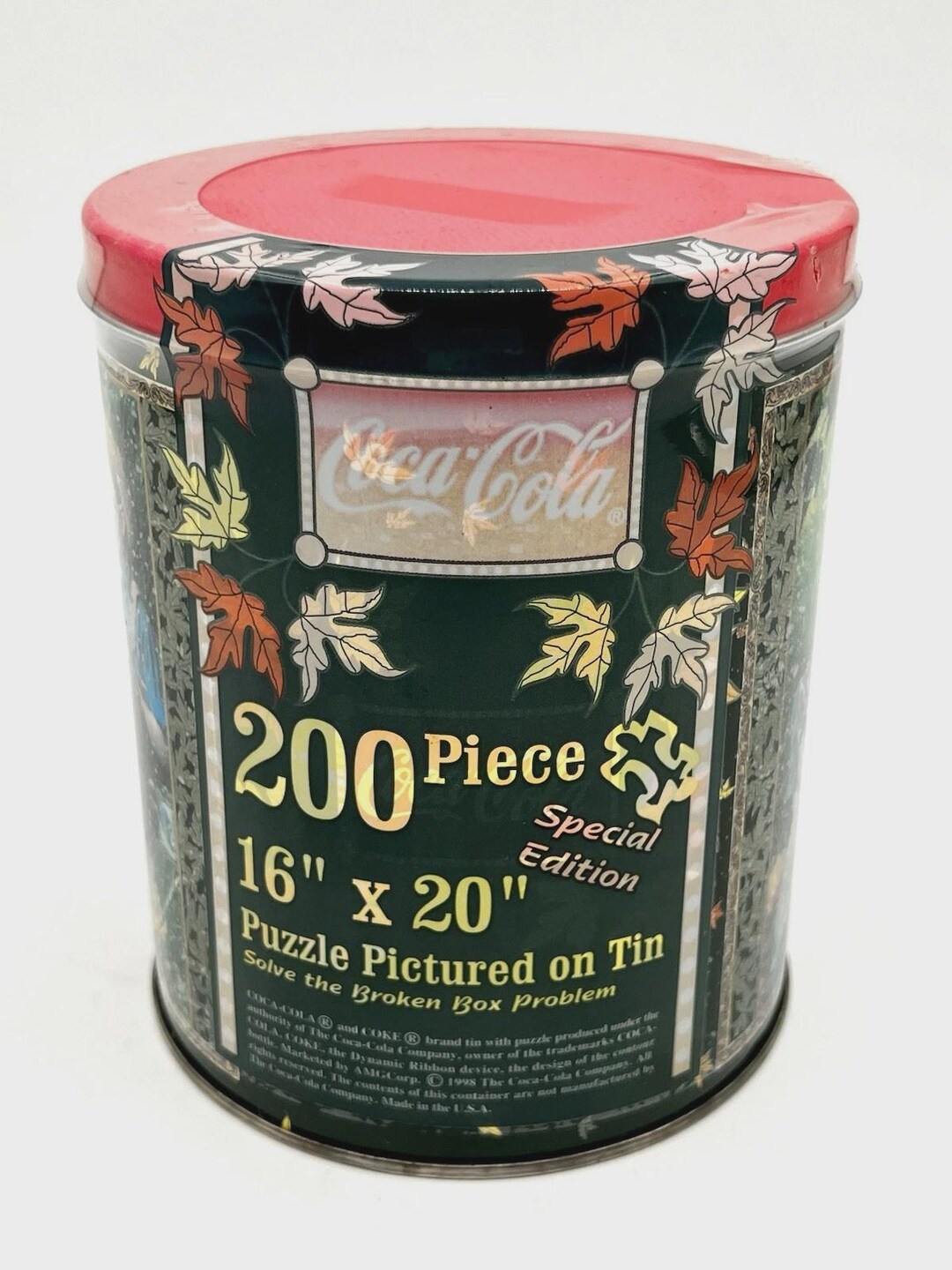 Vintage 1998 Coca-cola Norman Rockwell Jigsaw Puzzle & Tin 200pc 16"x20 ...