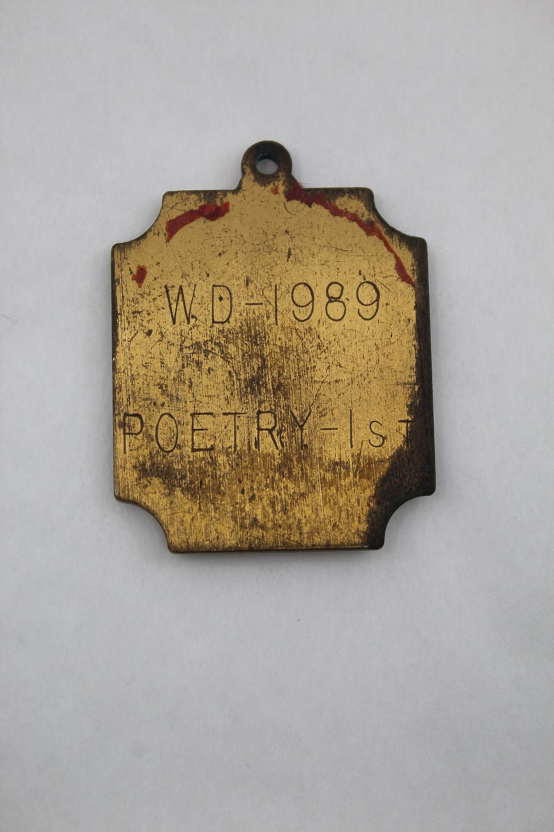 vintage WD 1989 Poetry 1st Pendant Metal