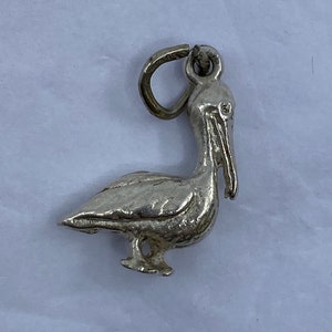 Sterling Silver 3D Pelican Charm