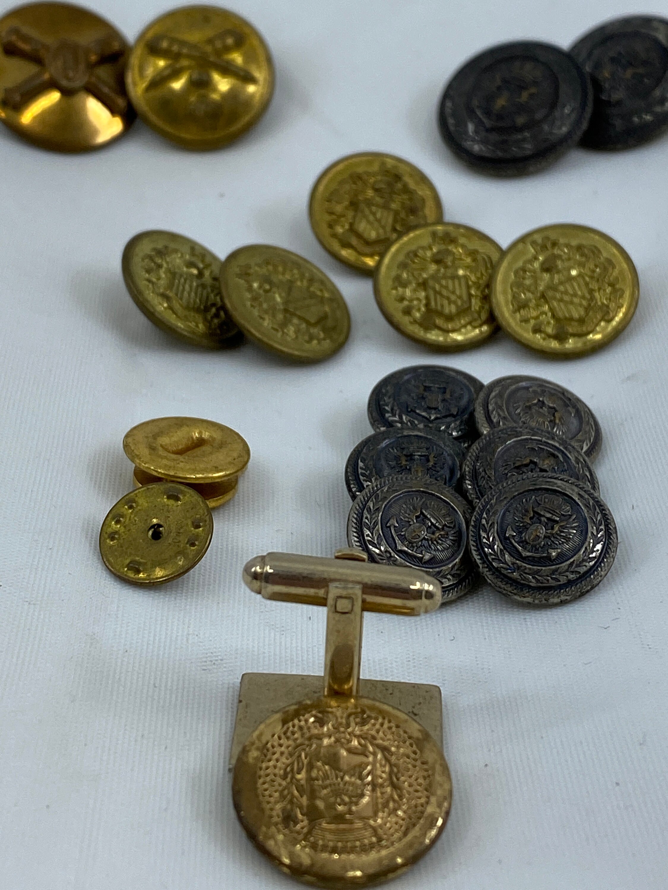 Vintage Assorted Sets of Military Coat Buttons Etsy