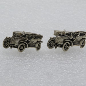 Sterling Silver Vintage Car Cufflinks