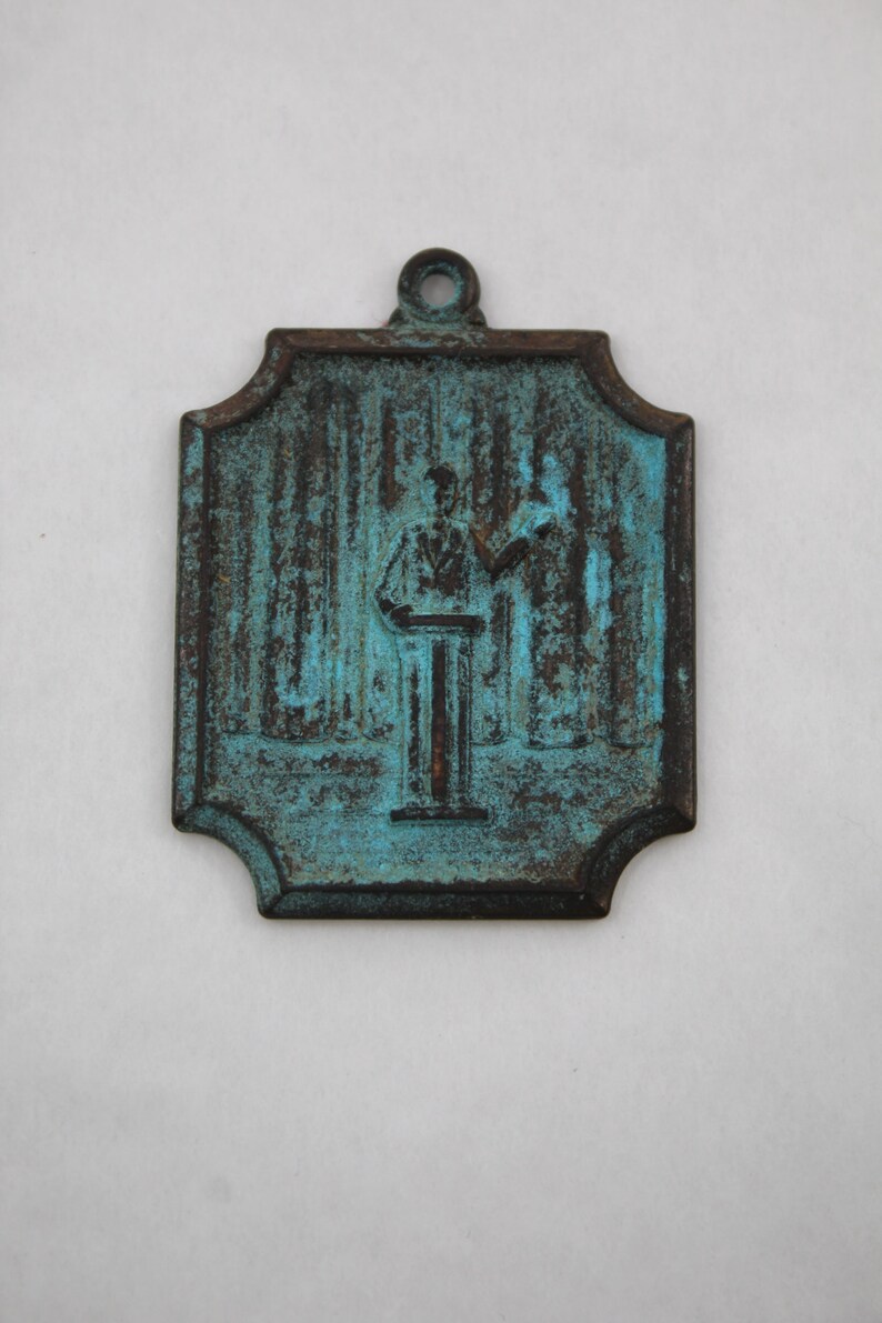 vintage WD 1989 Poetry 1st Pendant Metal