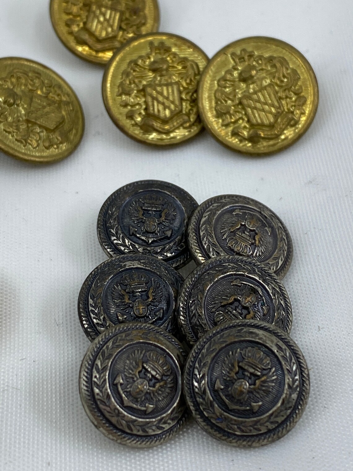 Vintage Assorted Sets of Military Coat Buttons Etsy