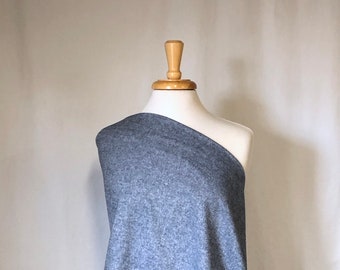 linen cotton Essex yarn-dyed heathered denim blue fabric by the yard | Robert Kaufman | spring summer wardrobe | dress capris skirt pants