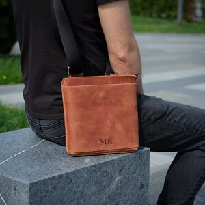 Sac bandoulière en cuir pour homme personnalisé, sac à bandoulière pour homme, sac à main bandoulière pour tous les jours, petit sac bandoulière pour téléphone, sac à bandoulière, cadeau papa
