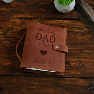 Cartas de diario para mi papá en el cielo, regalo de duelo por la pérdida de papá, regalo de duelo, en memoria de papá, recuerdo de papá, pérdida de un padre