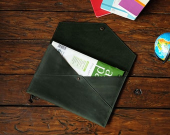 Personalized Document Holder, Office Paper Case, Custom Leather File Folder A4, Paper Protector Portfolio, Corporate Gift