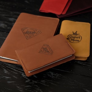 Leather Notebook Cover for Daddy, Leuchtturm1917 Cover, Midori Journal Cover, Custom Hobonichi Cousin Cover, Dad Gift