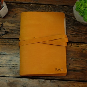 Rechargeable pour journal en cuir personnalisé, reliure à anneaux en cuir personnalisée, agenda pour carnet de notes A4 A5 A6, filofax en cuir pour collègue