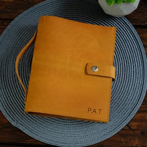Carpeta de cuero A4/A5 con 6 anillas, 4 anillas, 3 anillas o 2 anillas, cuaderno de cuero desgastado, agenda recargable personalizada, regalo personalizado para papá, regalo para el Día del Padre
