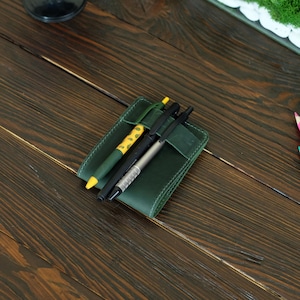 Leather Rite in the Rain Cover, Pocket Notepad Cover with Pen Holder, Rocketbook Mini Case, Small Cover for Notebook, A7 Note Pad Cover