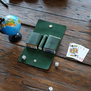 Benutzerdefinierte Spielkartenetui, Spielkartenhalter, Reise-Etui für Pokerkarten, Spielkarten und Würfel Aufbewahrungsbox, Geschenk für Kartenspieler, Vater Geschenk